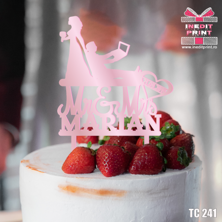 Meserii - Topper Tort Personalizat Mr& Mrs TC241