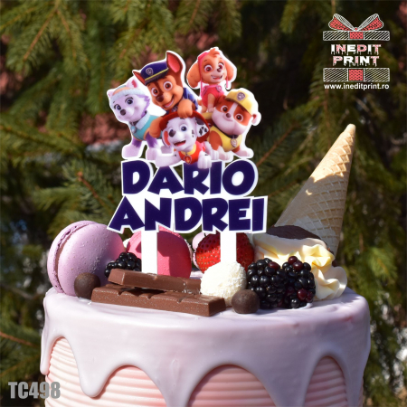 Personaje - Topper Tort UV Personalizat Patrula Catelusilor TC498