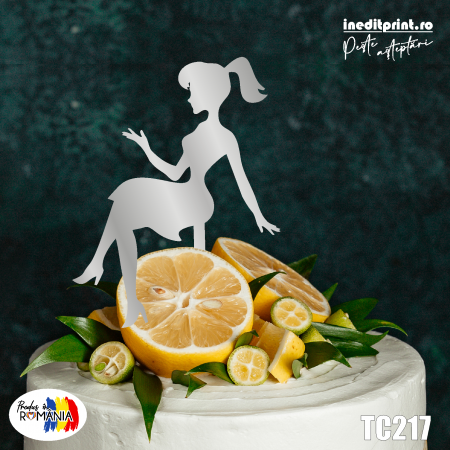 Domnisoara / Domnisor - Topper Tort  Personalizat Siluetă TC217