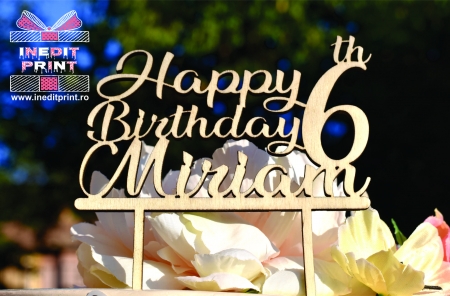 Topper Tort Personalizat Happy Birthday TC128 [2]