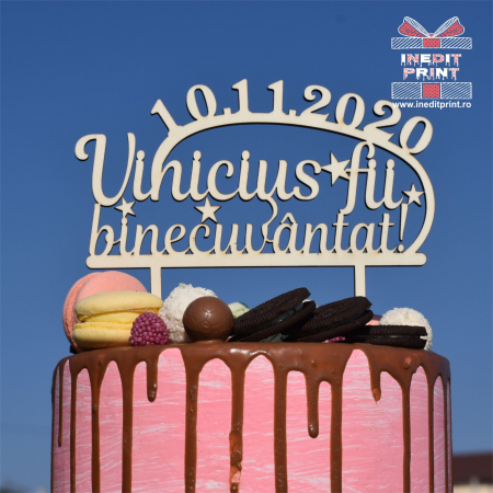 Toppere pentru tort - Topper Tort Personalizat Nume  TC196