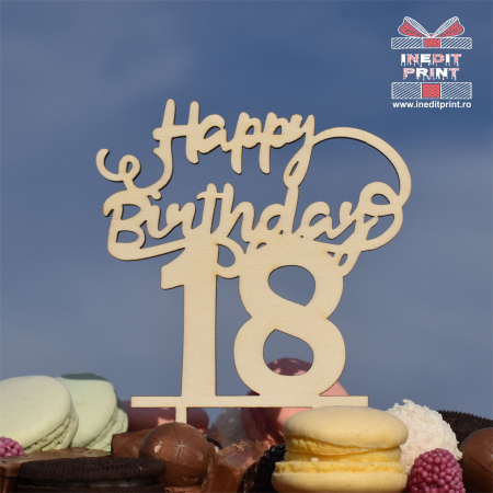 Happy Birthday - Topper tort Personalizat Happy Birthday TC221