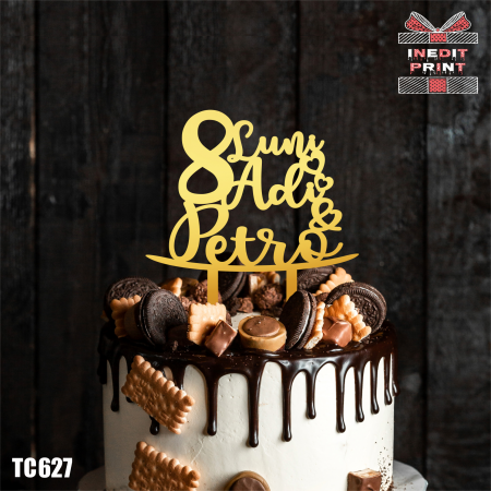 One / Taiere de Mot - Topper Tort Personalizat TC627