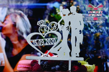 Initiale - Topper Tort Personalizat Miri TC140
