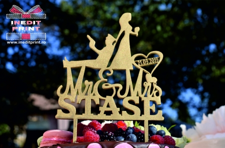 Topper Tort Personalizat Mr&Mrs  TC112 [2]