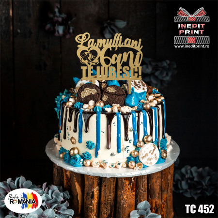 Aur-Argint - Topper Tort Personalizat TC452