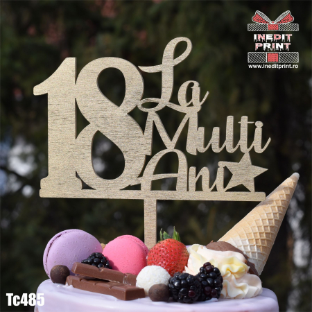 La multi ani + Personalizare - Topper tort Personalizat - La mulți ani! TC485