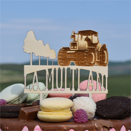 Meserii - Topper Tort Personalizat Tractor TC188