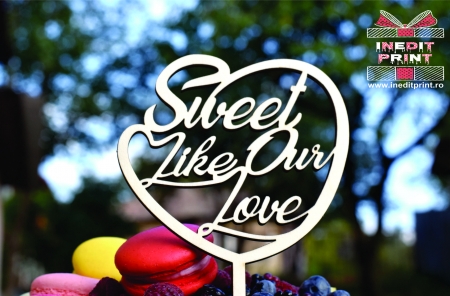 Engleza - Topper Tort  Sweet like our love TC148