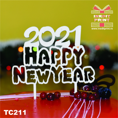 Craciun / An nou - Topper tort Happy New Year TC211