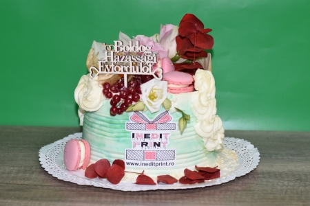 Topper tort Personalizat  Boldog Hazassagi Evfordulot TC24 [2]