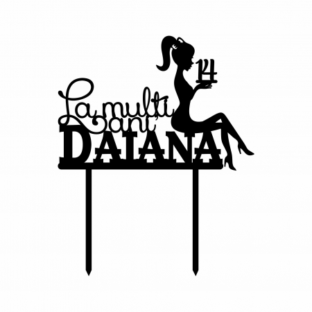 La multi ani + Personalizare - Topper tort TC263 fata/baiat