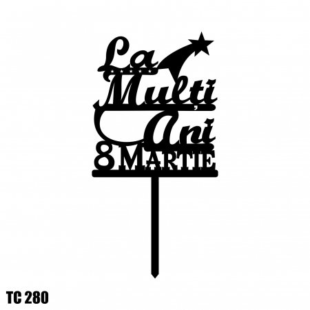 8 Martie - Topper tort TC280