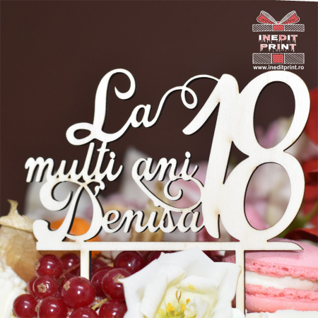 La multi ani + Personalizare - Topper tort  La multi ani TC4