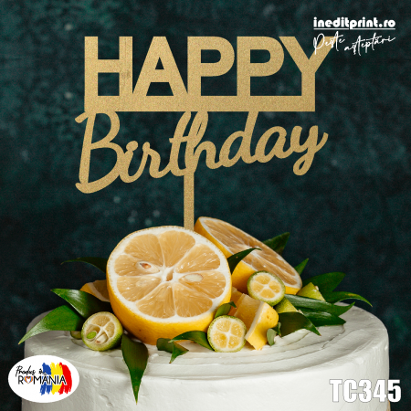 Happy Birthday - Topper tort TC345