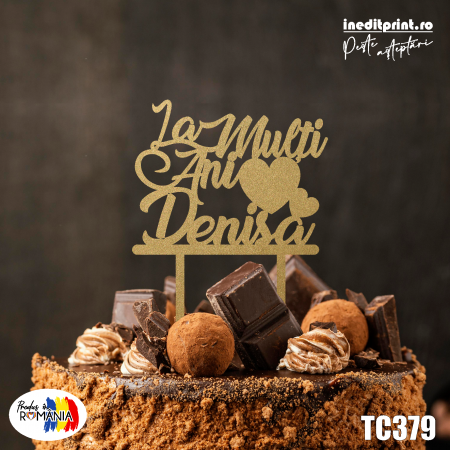 La multi ani + Personalizare - Topper tort TC379