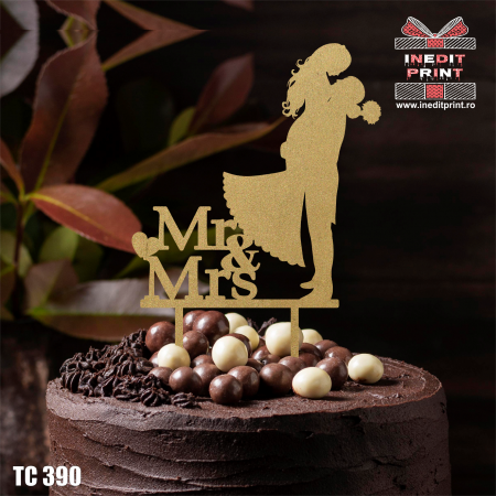 Nuntă - Topper tort TC390 Mr & Mrs