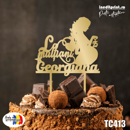 La multi ani + Personalizare - Topper tort TC413