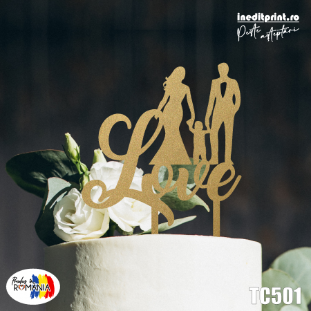Mesaje de dragoste - Topper tort TC501