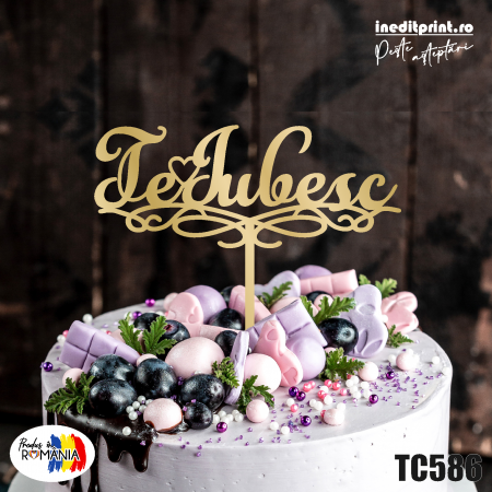 Valentines Day - Topper tort Te iubesc TC586