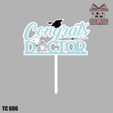 Topper Tort UV Congrats Doctor TC686 [1]
