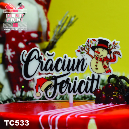Topper Tort UV "Crăciun fericit " TC533 [3]