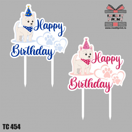 Topper Tort UV Happy B-day DOG TC454 [2]