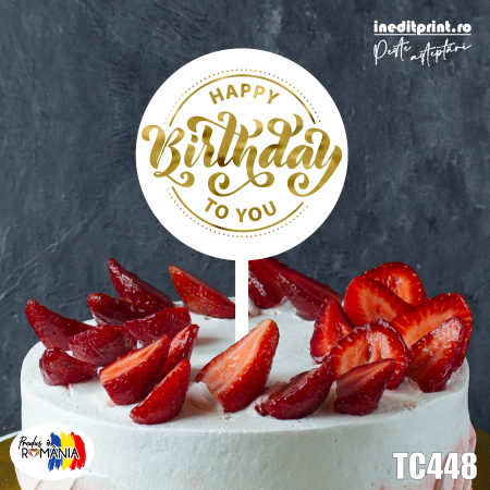 Happy Birthday - Topper Tort UV Happy B-day to you TC448