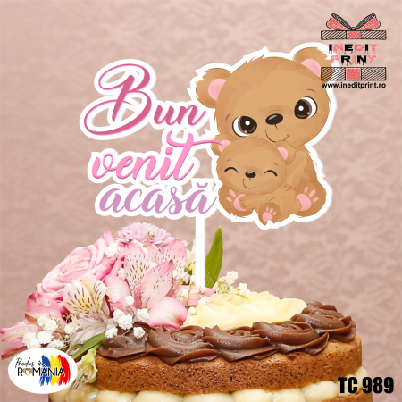 Toppers - Topper Tort UV Bun venit acasă TC989