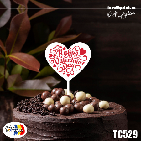 Topper Tort UV Happy Valentines Day TC529