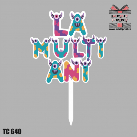 La multi ani - Topper Tort UV La mulți ani TC640