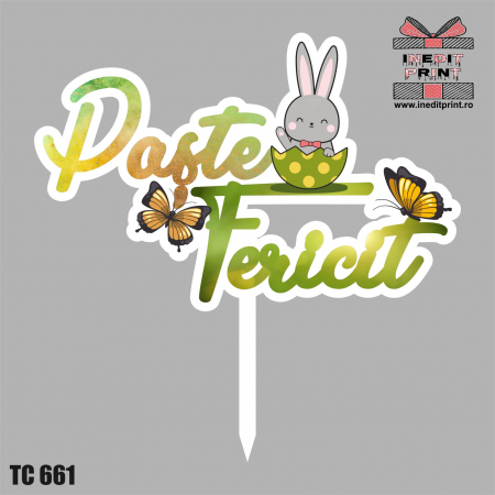 Topper Tort UV " Paște Fericit " TC661 [1]