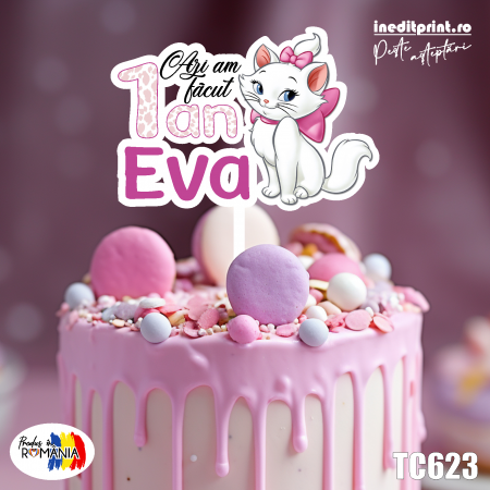 Aniversari copii - Topper Tort UV Personalizat Am făcut 1 an TC623
