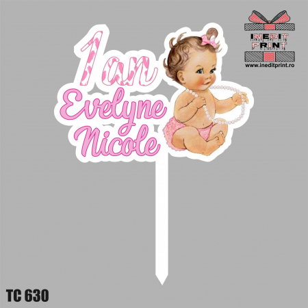 Topper Tort UV Personalizat  Am facut 1 an TC630 [1]