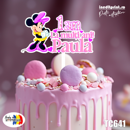 Aniversari copii - Topper Tort UV Personalizat Am făcut 1 an TC641