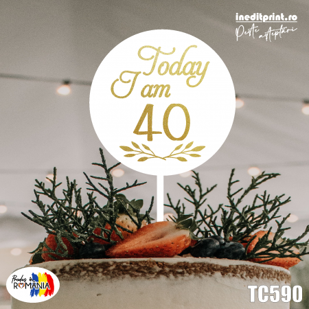 Varsta - Topper Tort UV Personalizat B-DAY TC590