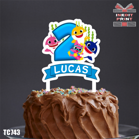 Ziua Copilului - Topper Tort UV Personalizat Baby Shark TC743