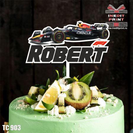 Aniversari copii - Topper Tort UV Personalizat Formula 1 TC903