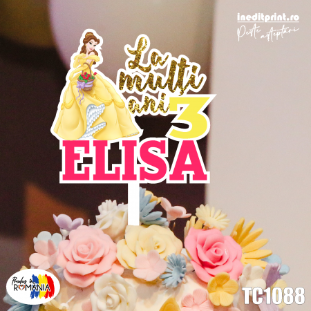 Topper Tort UV Personalizat Belle TC1088 [1]