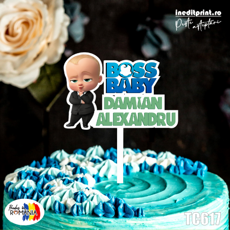 Baby Boss - Topper Tort UV Personalizat Boss Baby TC617