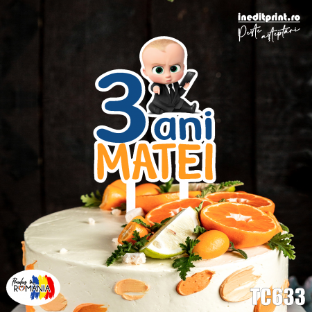 Baby Boss - Topper Tort UV Personalizat Boss Baby TC633