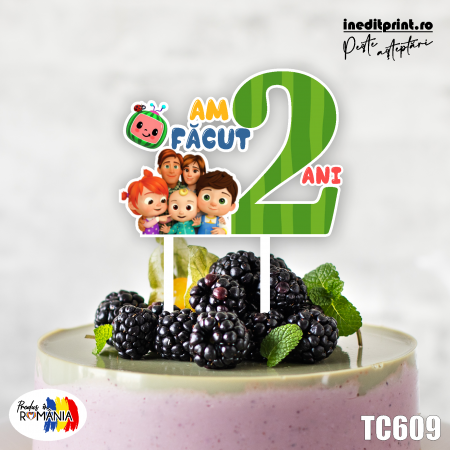 Alte personaje - Topper Tort UV Personalizat Cocomelon TC609