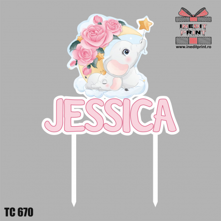 Topper Tort UV Personalizat Elefant TC670 [1]