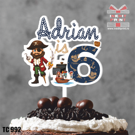 Jocuri si aplicatii - Topper Tort UV Personalizat Pirat TC992