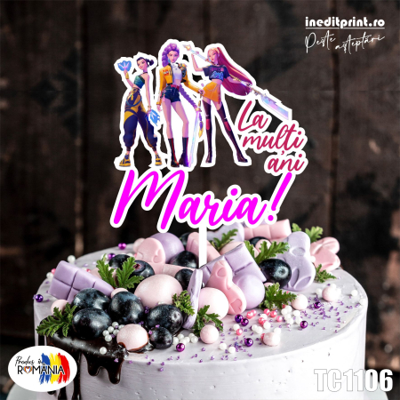 Varsta - Topper Tort UV Personalizat K-POP demon hunters TC1106