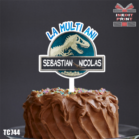 Ziua Copilului - Topper Tort UV Personalizat Jurassic Park TC744