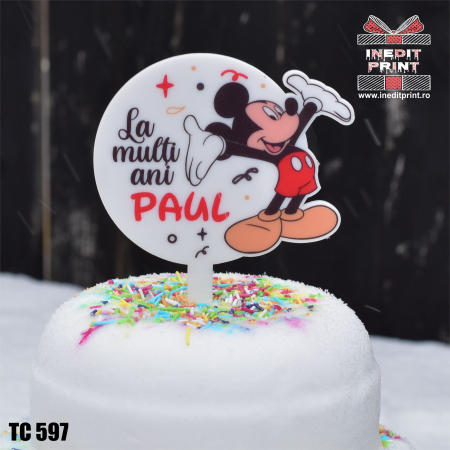 Mickey - Topper Tort UV Personalizat La multi ani TC597