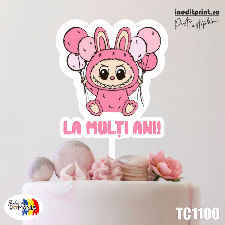 Aniversari copii - Topper Tort UV Personalizat Labubu TC1100