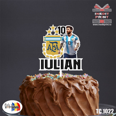 Jocuri si aplicatii - Topper Tort UV Personalizat Messi TC1022