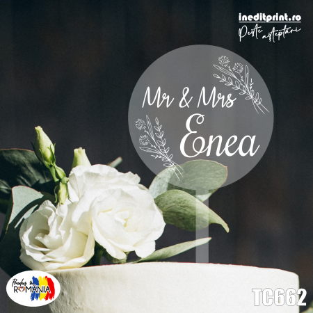 Topper Tort UV Personalizat Mr&Mrs TC662 [1]